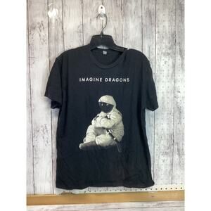 Imagine Dragon 2014 Tour Men's Black T-shirt Crew Neck Pullover Size Medium